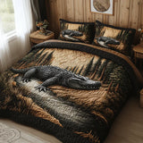 3-Piece Quilted Bedding Set | Shadowed Trails