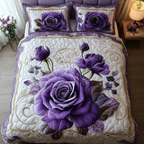 3-Piece Quilted Bedding Set | Lavender Elegance
