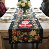 Quilted Table Runner - Santa and Snowflakes