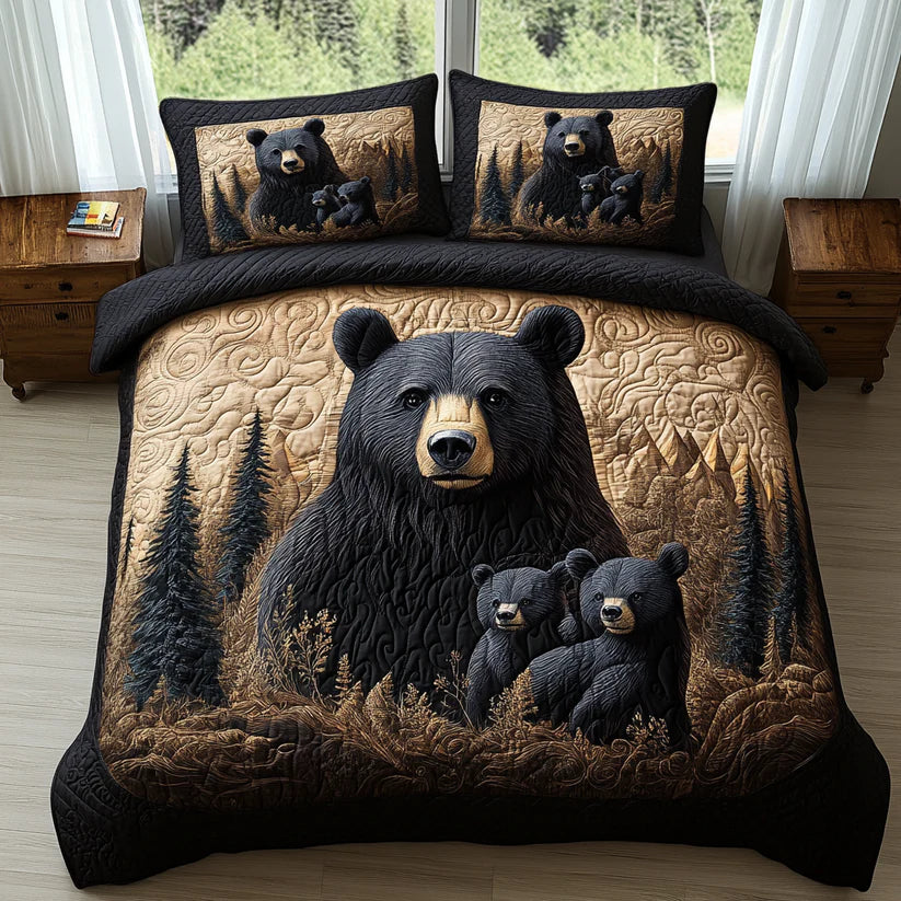 3-Piece Quilted Bedding Set | Shadowed Trails