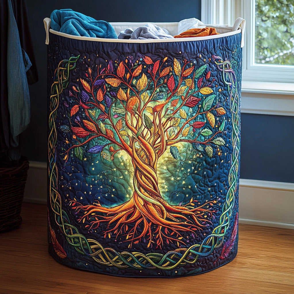 Quilted Laundry Hamper - Eternal Roots