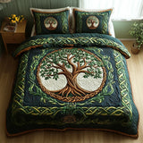3-Piece Quilted Bedding Set | Tree of Life