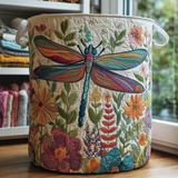 Quilted Laundry Hamper - Dragonfly Garden