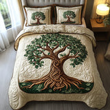 3-Piece Quilted Bedding Set | Tree of Life