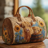 Quilted Travel Bag | Highland Cow II