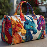 Quilted Travel Bag | Rainbow Dragons