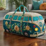 Quilted Travel Bag | Teal Hippie Van