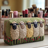 Quilted Makeup Bag with Sheep