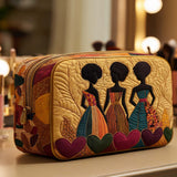 Quilted Makeup Bag with Friendship Hearts