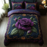 3-Piece Quilted Bedding Set | Lavender Elegance