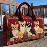 Quilted Travel Bag | Festive Corgi
