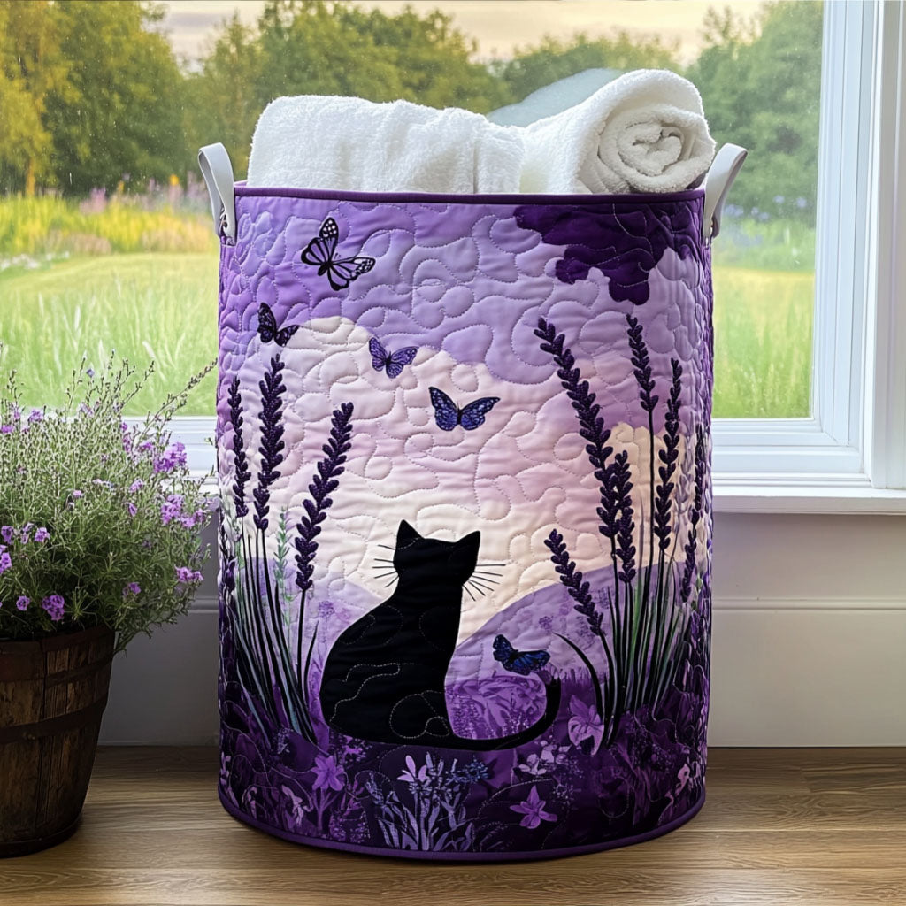 Quilted Laundry Hamper - Cat Carnival
