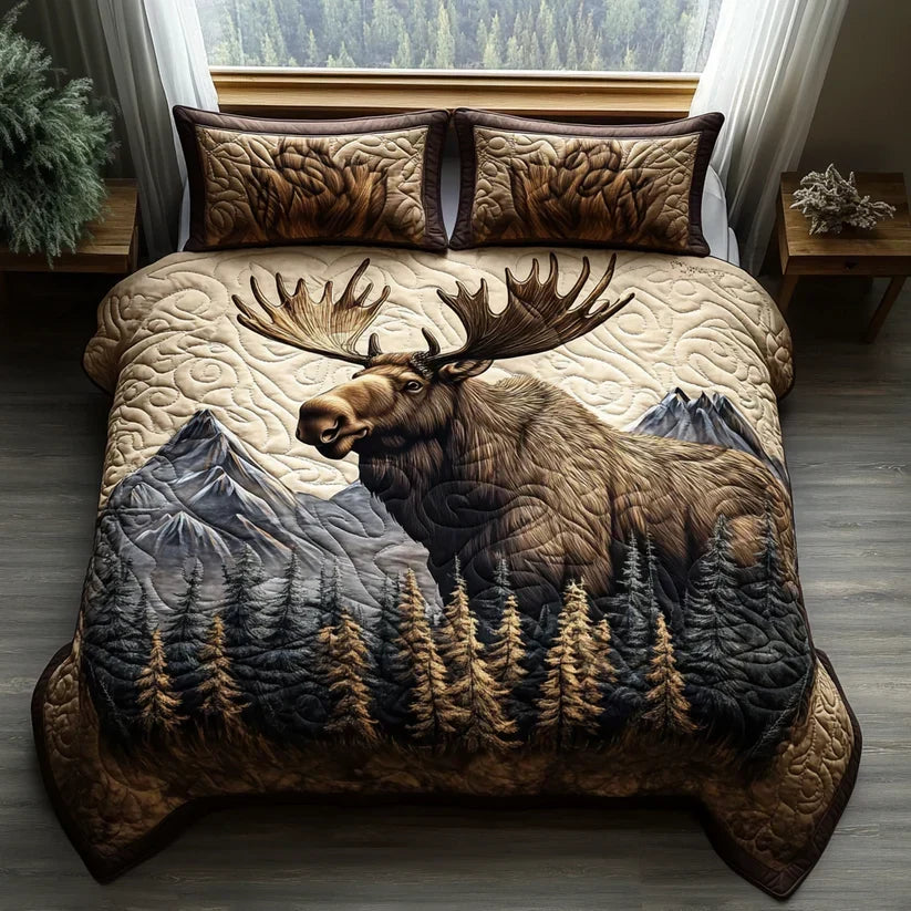 3-Piece Quilted Bedding Set | Shadowed Trails