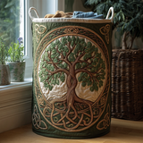 Quilted Laundry Hamper - Ancient Grove II