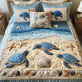 3-Piece Quilted Bedding Set | Sea Turtles