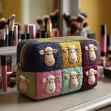 Quilted Makeup Bag with Sheep
