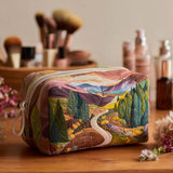 Quilted Makeup Bag with Canyon Valley