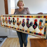 Quilted Table Runner - Rooster March