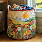 Quilted Laundry Hamper - Spring Meadow