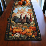 Quilted Table Runner - Thanksgiving Turkeys