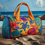 Quilted Travel Bag | Colourful Turtles
