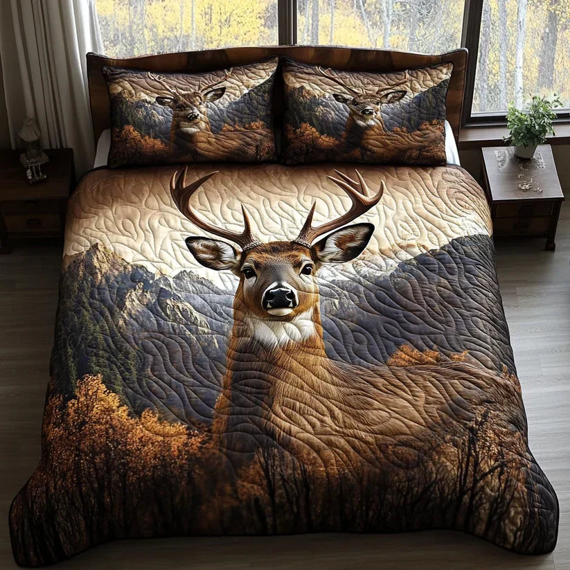 3-Piece Quilted Bedding Set | Shadowed Trails