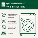 Quilted bedding set care instructions