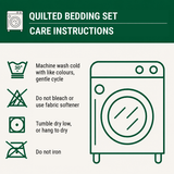 Quilted bedding set care instructions