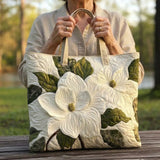 Handcrafted Bag | White Blooms