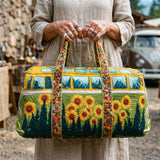 Quilted Travel Bag | Hippie Sunflower