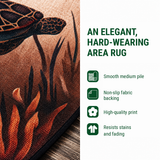 Elegant, hard-wearing area rug features